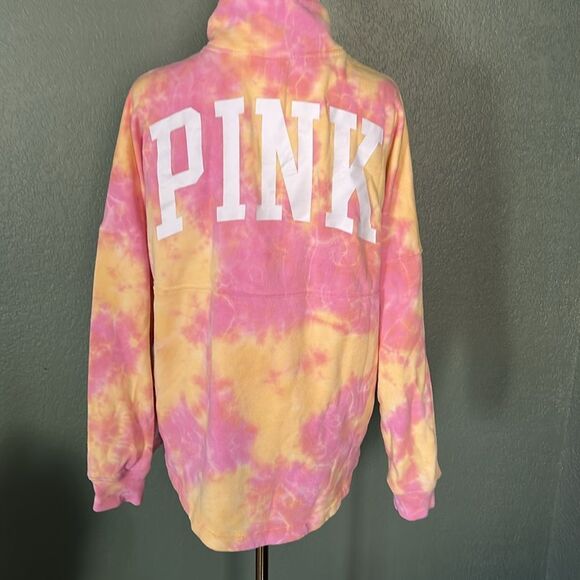 Victoria’s Secret Pink oversized Pink Tie dyed Sweatshirt, size Small, NWT - Picture 4 of 11
